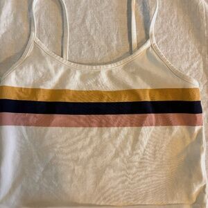 American Eagle Crop top Tank white and Striped